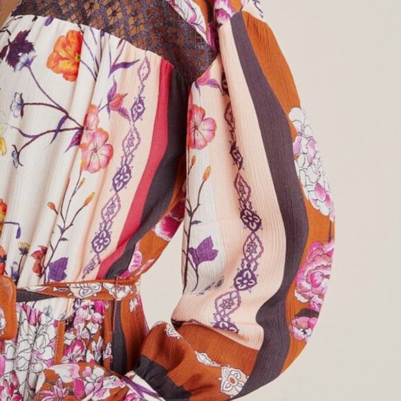 Anthropologie Claire Patchwork Wide-Leg Jumpsuit by Laia Size XL Petite - Picture 2 of 5